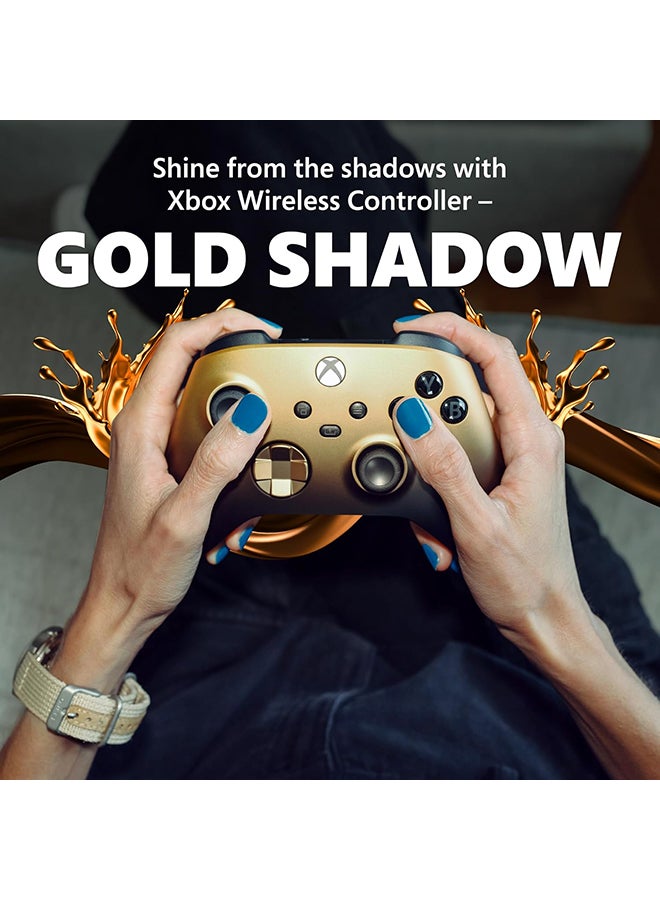 مايكروسوفت وحدة تحكم Xbox اللاسلكية إصدار Gold Shadow الخاص - Image 2