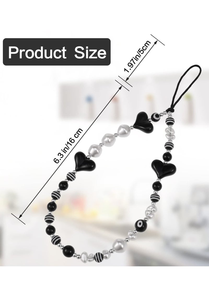 SYOSI Phone Charm Phone Charm String Phone Chain Strap Cute Vintage Keychains Beaded Phone Strap Cell Phone Charms - Image 4