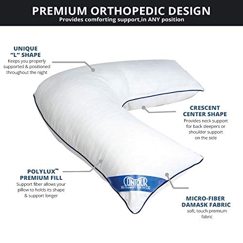 Contour L Shaped Bed & Body Support Pillow for Side Sleepers - Image 4