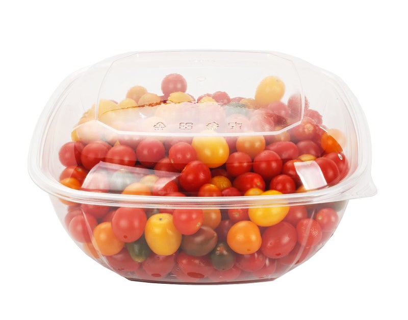 Golden Apple GOLDEN APPLE 160oz5sets Disposable Plastic Serving Square Bowls with Lids Large Clear Plastic Disposable Salad Containers
