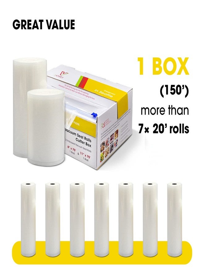 V Vesta Precision Vacuum Sealer Roll (11” x 150’) Keeper with Cutter - Premium Seal Bags for Food Saver, Ideal for Meal Prep, Sous Vide, and Storage, Vesta Precision - Image 2