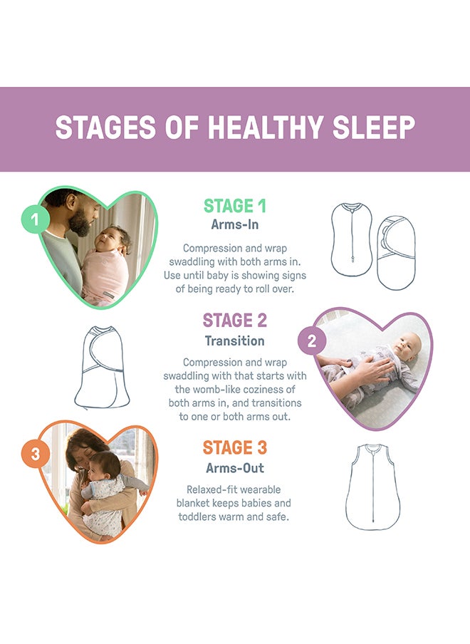 SwaddleMe - Summer Infant by Ingenuity Arms Free Convertible Swaddle - Dash Lines, 3 - 6 Months - Image 1