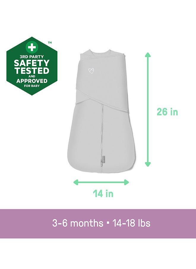 SwaddleMe - Summer Infant by Ingenuity Arms Free Convertible Swaddle - Dash Lines, 3 - 6 Months - Image 1