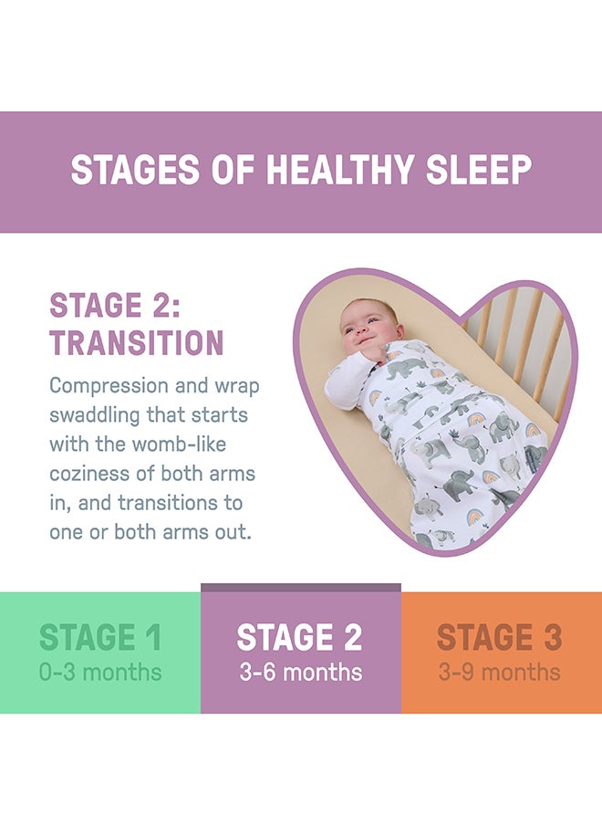 SwaddleMe - Summer Infant by Ingenuity Arms Free Convertible Swaddle - Dash Lines, 3 - 6 Months - Image 1
