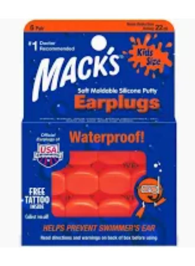 ماك MACKS EARPLUGS KIDS 6 PAIR