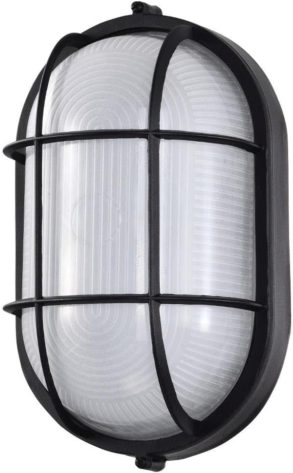 Nuvo 185W LED Outdoor Oval Bulk Head1103 Inches Tall and 646 Inches WideBlack Finish - Image 1