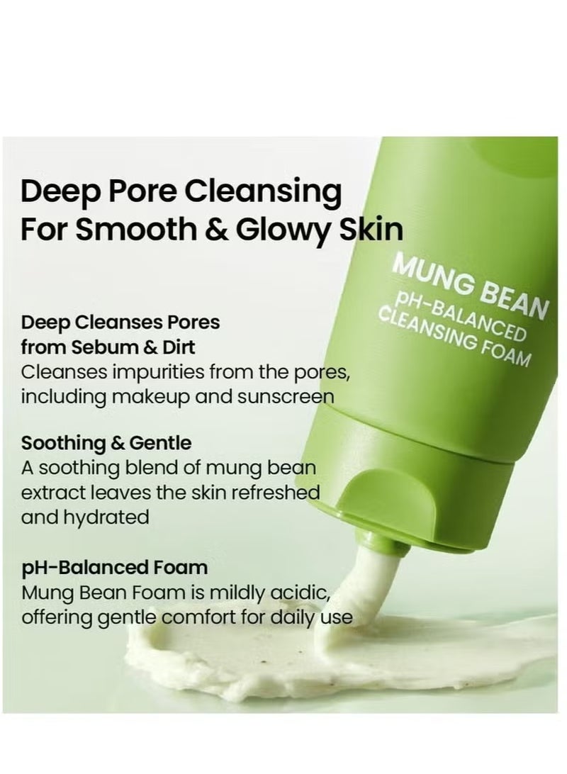 بيبلين رغوة التنظيف بي بلين بخلاصة فول المونج المتوازنة الحموضة، 80 مل، عبوة واحدة | منظف طبيعي لطيف خالٍ من الرائحة | غسول للوجه للبشرة المعرضة لحب الشباب، الجافة، والدهنية | العناية بالبشرة الكورية - Image 4