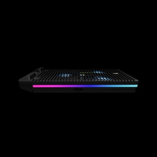 GAMDIAS Aether M1 | Triple Fan Laptop Cooling Pad Upto 19', 2 USB Port, 7 Adjustable Height Angles | LCD Display,10 RGB Modes for Gaming Laptop, Powerful Cooling Pad | Adjustable 1300 RPM Speed - Image 3