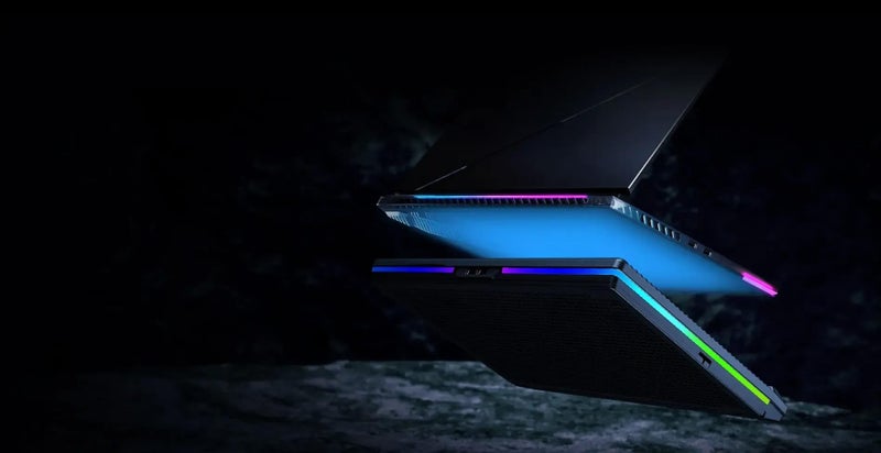 GAMDIAS Aether M1 | Triple Fan Laptop Cooling Pad Upto 19', 2 USB Port, 7 Adjustable Height Angles | LCD Display,10 RGB Modes for Gaming Laptop, Powerful Cooling Pad | Adjustable 1300 RPM Speed - Image 2