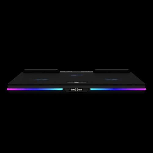 GAMDIAS Aether M1 | Triple Fan Laptop Cooling Pad Upto 19', 2 USB Port, 7 Adjustable Height Angles | LCD Display,10 RGB Modes for Gaming Laptop, Powerful Cooling Pad | Adjustable 1300 RPM Speed - Image 5