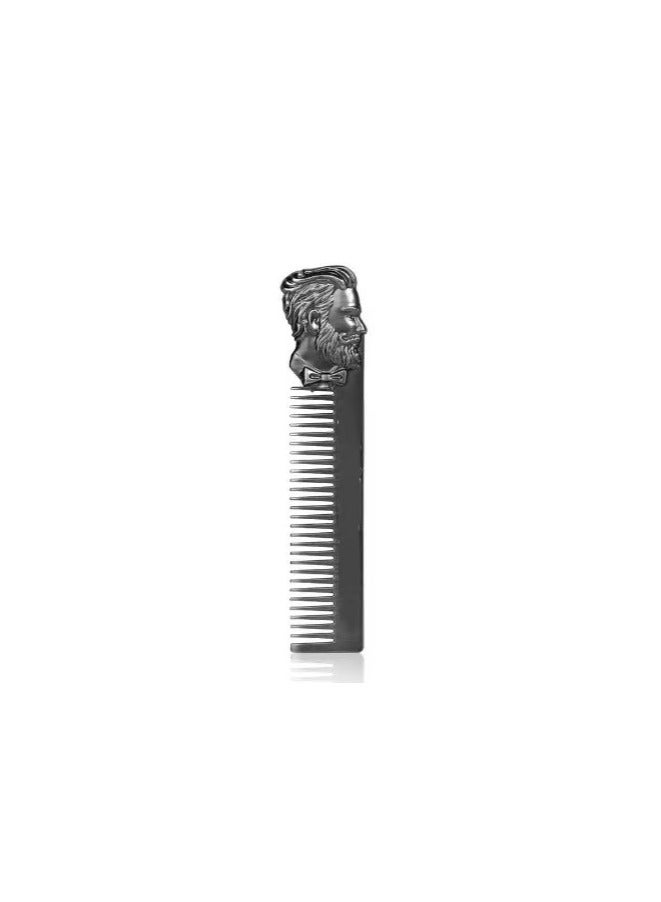 Home Clearance Sale 1PC Barber Styling Metal Comb Stainless Steel Gentelman Beard Comb Mustache Care Shaping Tools Pocket Size Silver Hair Comb - Image 2