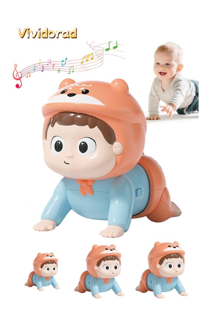 Baby Crawling Toys, Electric Crawling Toy,Infant Tummy Time Toys with Music,Educational Toy for Baby's Crawling and Head Lifting,Musical Crawling Toy for Infants 0-3-6 7 8 9 10 12-18 Months,,Early Education Light Up Music Walking Toys,Ideal Gift for Kids - Image 1