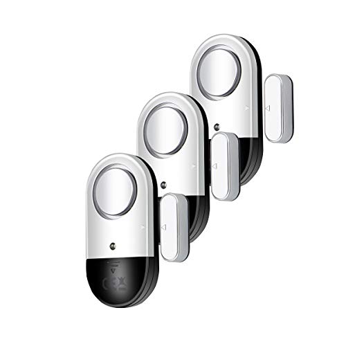 Flyoukki 120 DB Loud Door and Window Open Alarm Sensor 3 Pack for Kids, Dementia Patients Safety, Burglar Anti-Theft Wireless Security Alarms Keep Your Home, Pool, Cabinet, Business Safe - Image 1