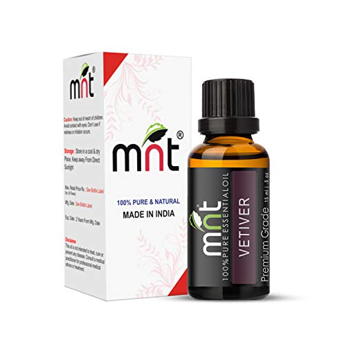 MNT Vetiver Essential Oil 100% Pure Natural & Therapeutic Grade for Aromatherapy, Massage, Hair Care and Skin Care (15ML) - Image 1
