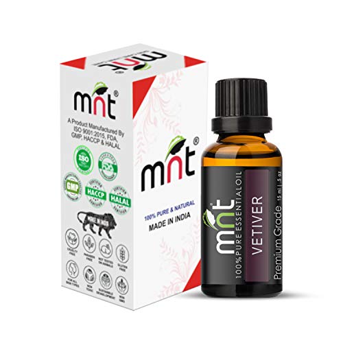 MNT Vetiver Essential Oil 100% Pure Natural & Therapeutic Grade for Aromatherapy, Massage, Hair Care and Skin Care (15ML) - Image 2