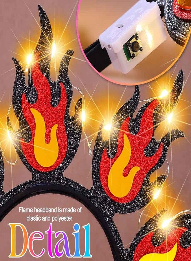 كيلشي طوق رأس مضيء على شكل لهب أحمر من كيلشاي، إكسسوارات شعر لأزياء الهالوين للنساء - Image 4