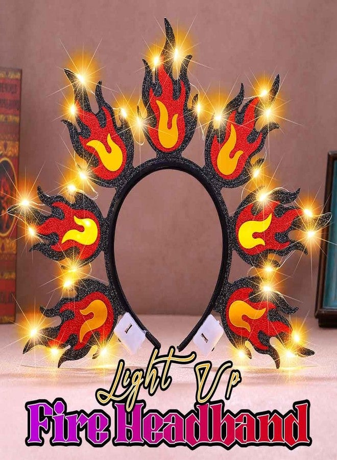 كيلشي طوق رأس مضيء على شكل لهب أحمر من كيلشاي، إكسسوارات شعر لأزياء الهالوين للنساء - Image 2