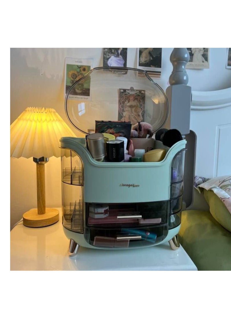 منظم مكياج منظم لتخزين مستحضرات التجميل والاكسسوارات ومقاوم للاتربة مقاس 34*20*30سم - Image 4