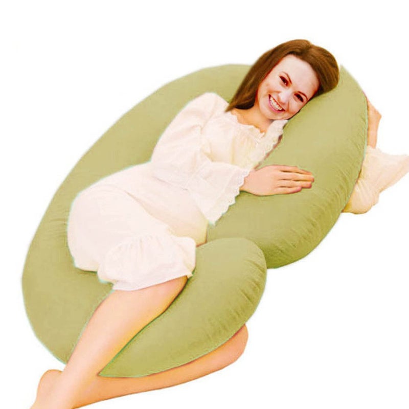 COOZLY وسادة الحمل على شكل C من COOZLY | وسادة الأمومة | أغطية قابلة للإزالة 100% قطن | ألياف PregnoCare الفاخرة | وسادة النوم للحمل (02 بريميوم لايت، بيج1) - Image 1