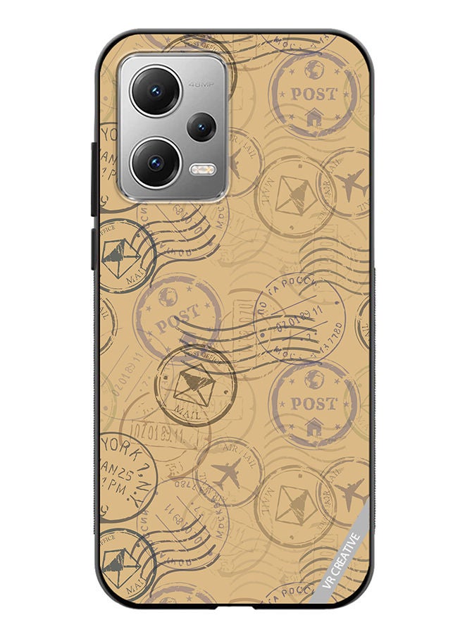 VR CREATIVE Protective Case Cover For Xiaomi Redmi Note 12 Postal Stamps Design Multicolour - Image 1