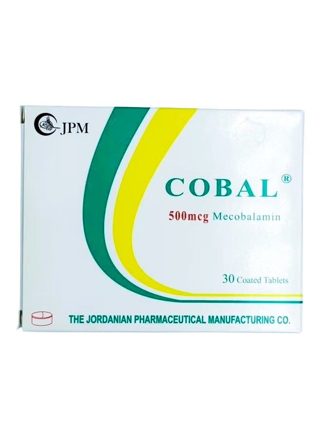 أقراص ميكوبالامين (فيتامين ب12) 500 ميكروغرام - لدعم صحة الأعصاب والطاقة، 30 قرصًا