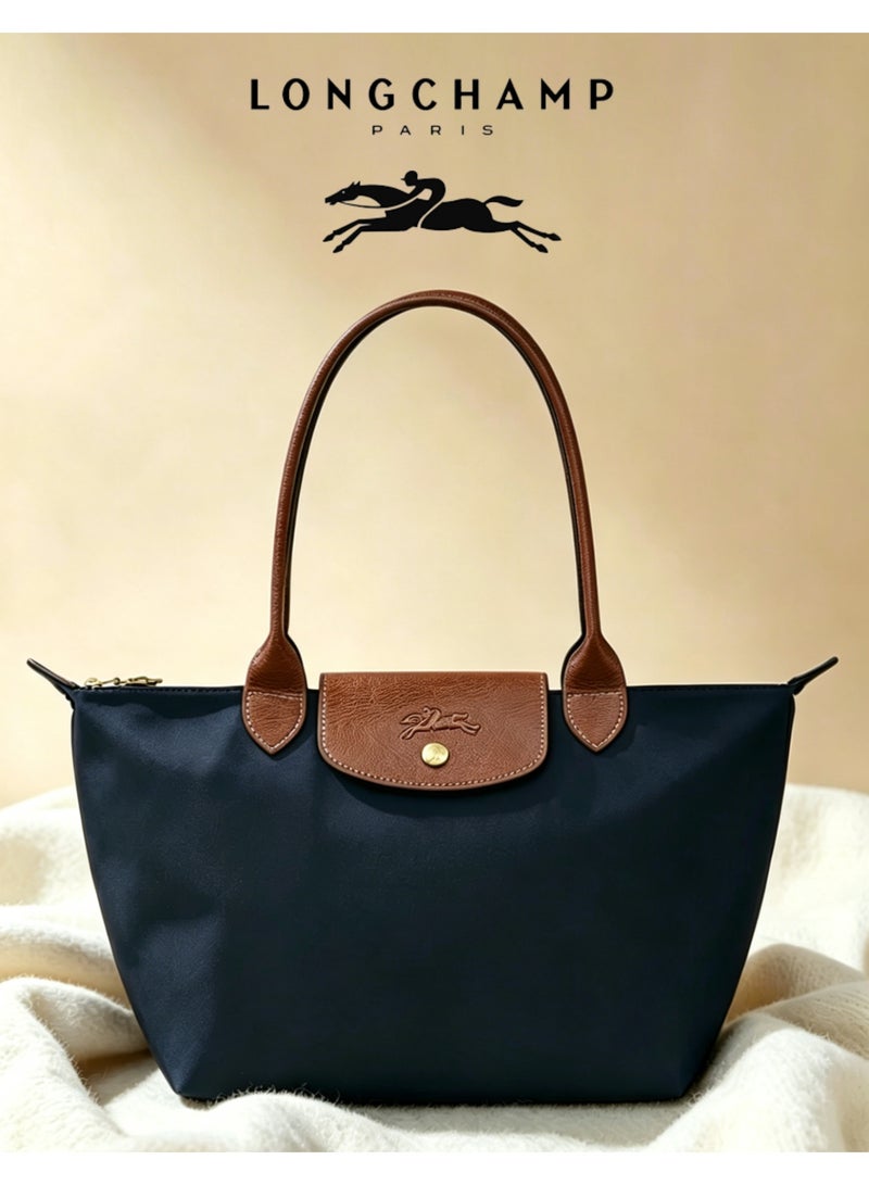 Longchamp Medium Tote Bag for Women,Space Saver Bag Foldable Bag With Zipper Shoulder Bag, Handbag for Travel, Work - Image 1
