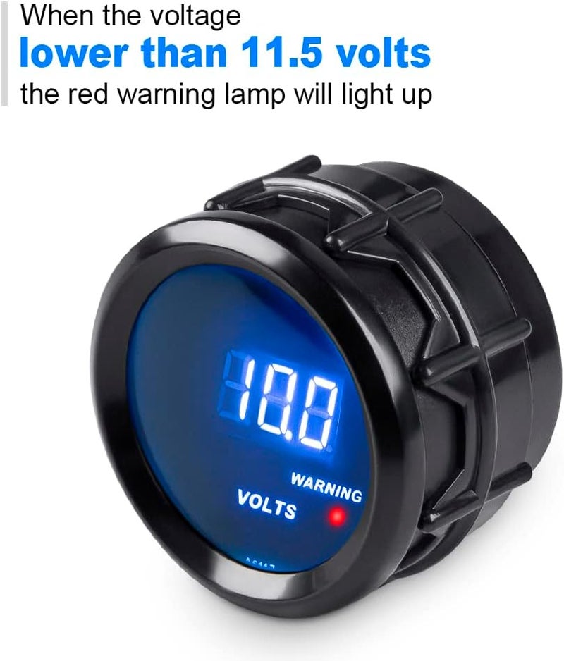 WATERWICH DC12V Blue Digital LED Voltmeter - Image 3