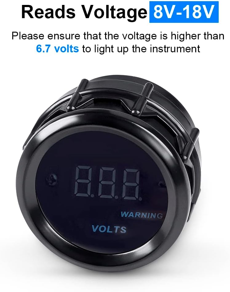 WATERWICH DC12V Blue Digital LED Voltmeter - Image 2