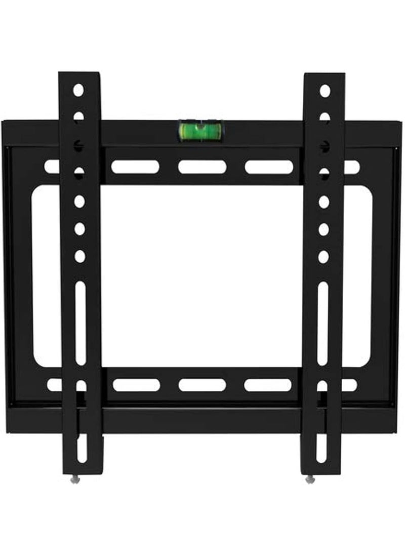 ELTRAZONE Fixed Type TV Wall Mount Bracket – Black – Heavy Duty Steel Wall Mount for Flat Screen TVs – Space-Saving, Low Profile Slim Design – Universal Compatibility for LED, LCD, OLED TVs (32 to 43 inch) – Easy Installation & Secure Fit for Home or Office - Image 1