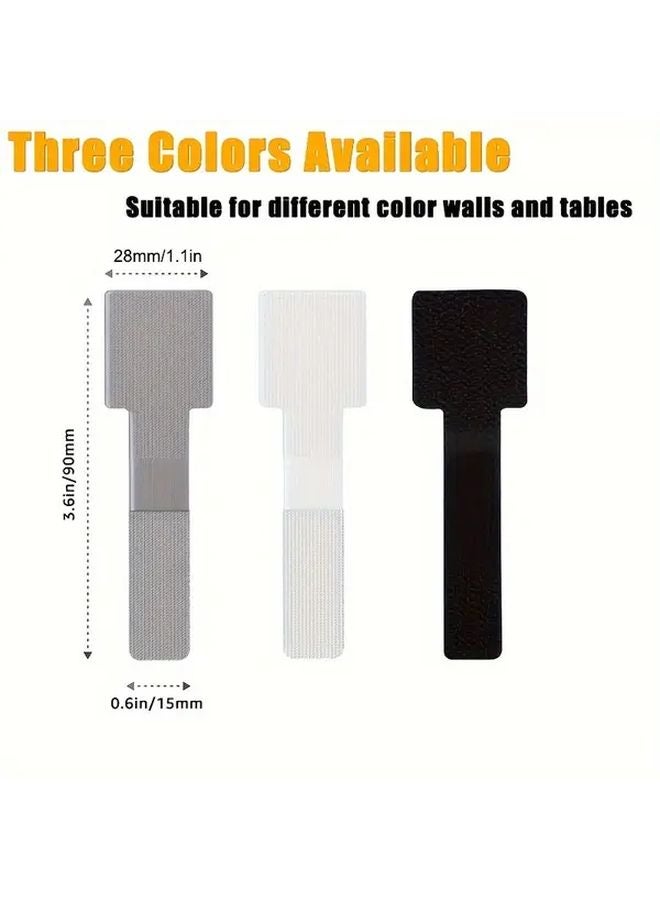 30 Pack White Self Adhesive Cable Ties Heavy Duty Nylon Wire Organizer Straps - Image 3