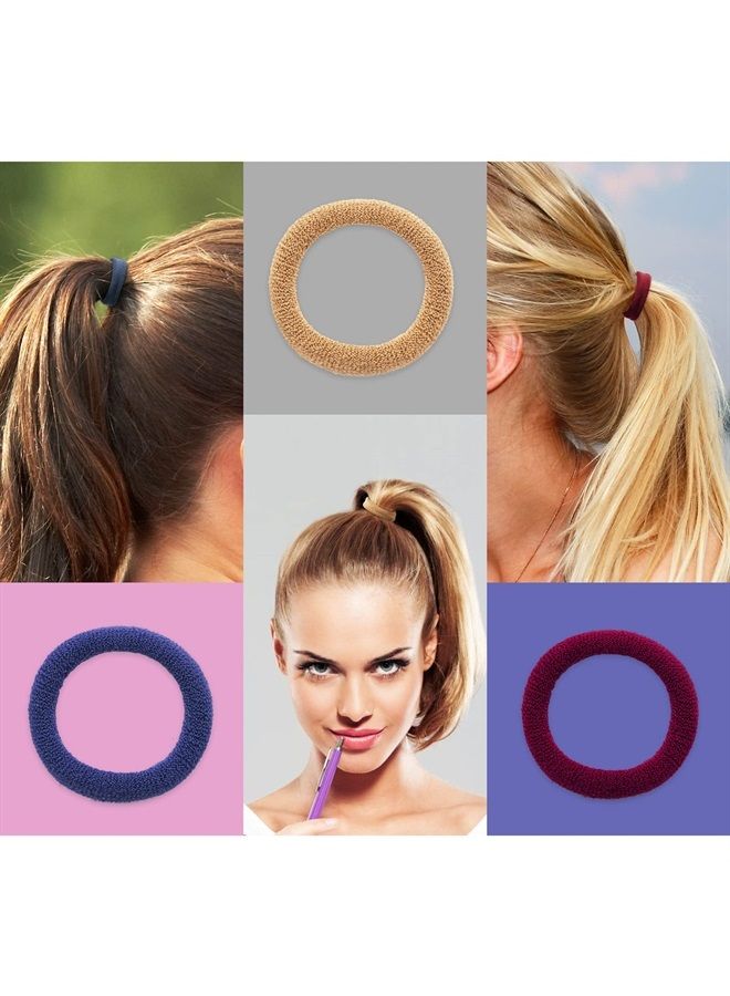 JIRIS 100PCS Hair Ties for Women And Kids, Seamless Thick Hair Band, Elastic Baby Hair Ties No Damage Ponytail Holder, Cotton Toddler Hair Tie, No Crease Small Hair Ties For Toddler Girls (set 3) - Image 4