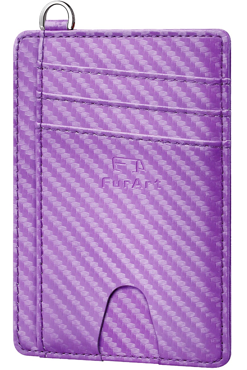 FurArt Slim Minimalist Wallet, Front Pocket Wallets, RFID Blocking, Credit Card Holder for Men-Lilac - Image 1