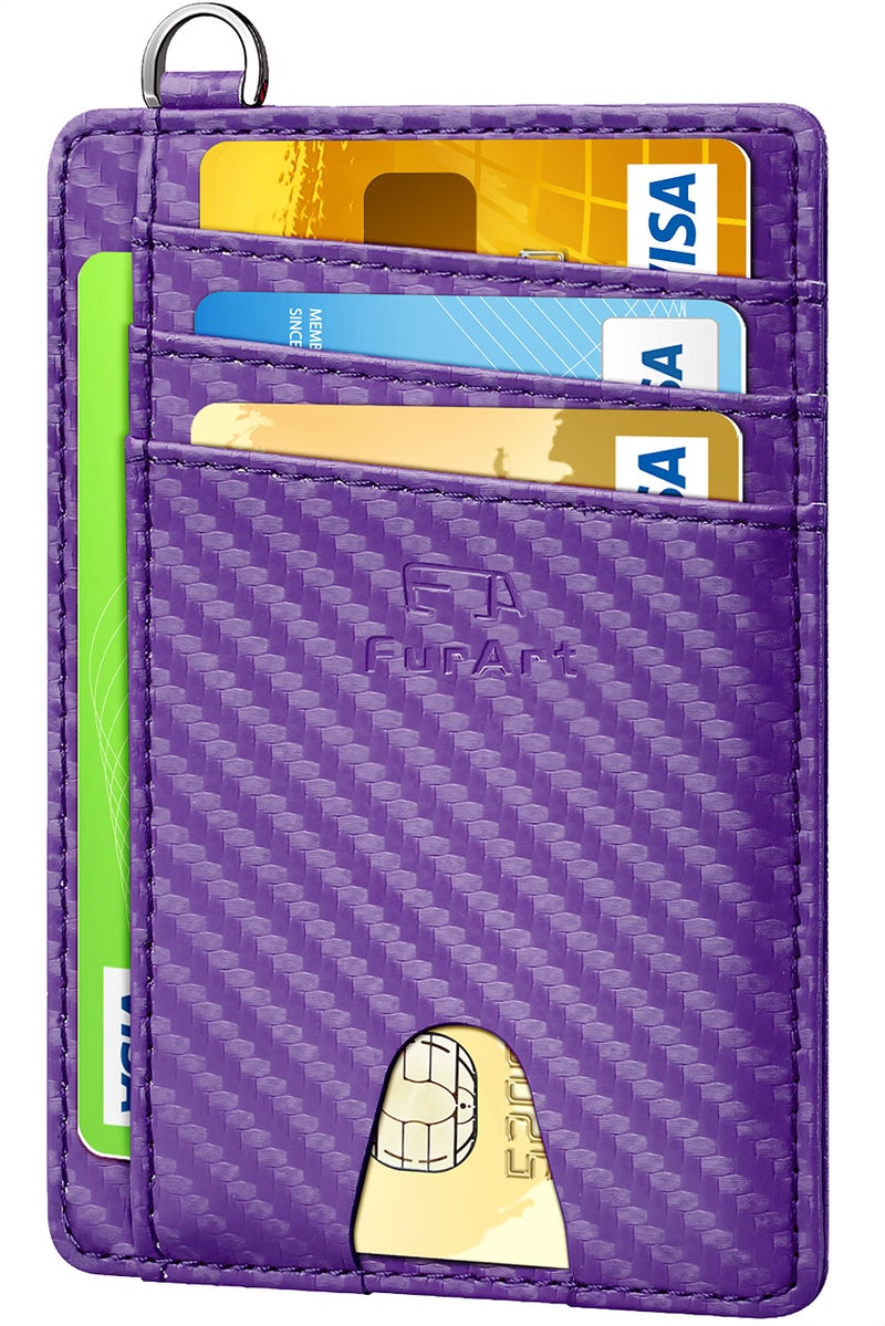 FurArt Slim Minimalist Wallet, Front Pocket Wallets, RFID Blocking, Credit Card Holder for Men-Lilac - Image 2