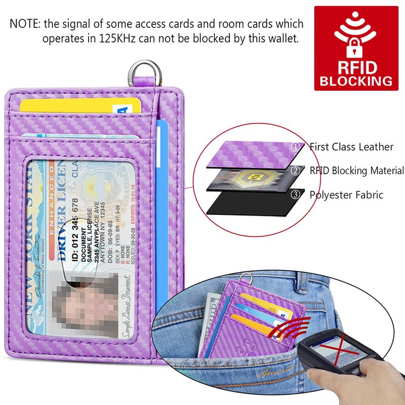 FurArt Slim Minimalist Wallet, Front Pocket Wallets, RFID Blocking, Credit Card Holder for Men-Lilac - Image 5