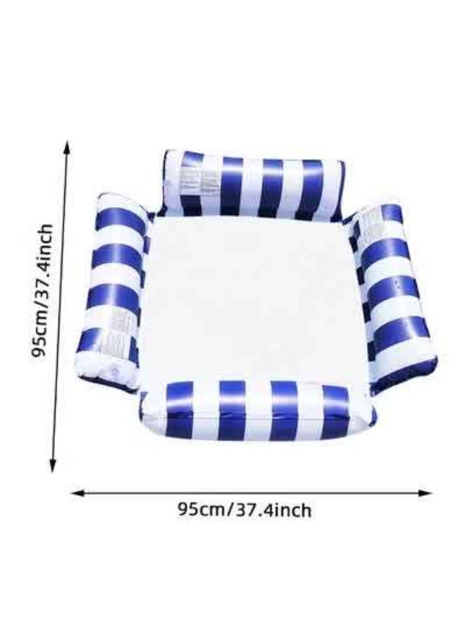 Rwnq Blue Inflatable Adult Lounger Float Comfortable Pool & Beach 4-Way Inflatable Multi-Purpose Pool Lounger - Adult Lounger - Swimming Accessories - Water Float - Water Toys. - Image 2