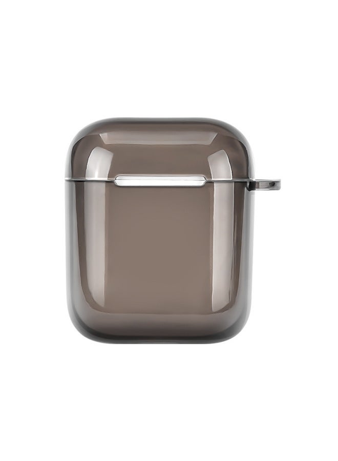 Printed Pattern Airpods1/2 Protective Case 3rd Generation Standing Earphone Soft Shell Black Green Transparent-Color:Violet-Applicable Model:Airpods 4