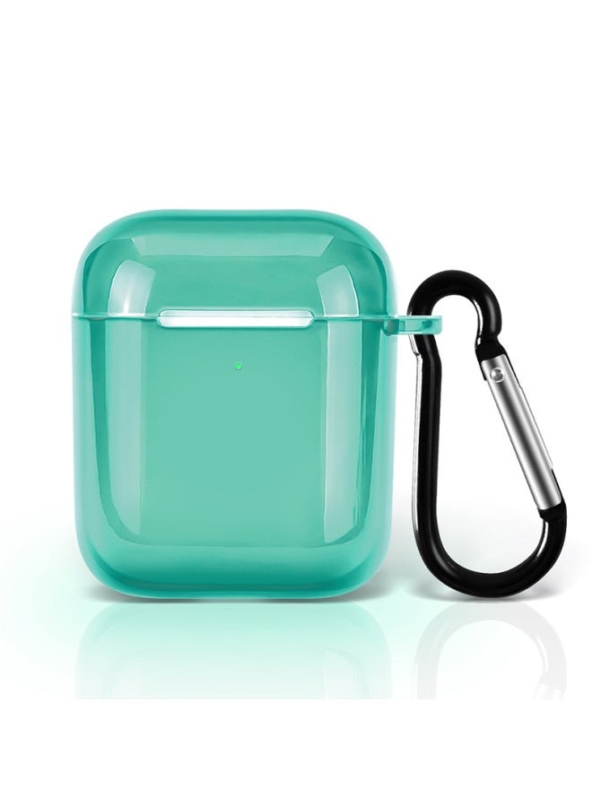 Printed Pattern Airpods1/2 Protective Case 3rd Generation Standing Earphone Soft Shell Black Green Transparent-Color:Violet-Applicable Model:Airpods 4