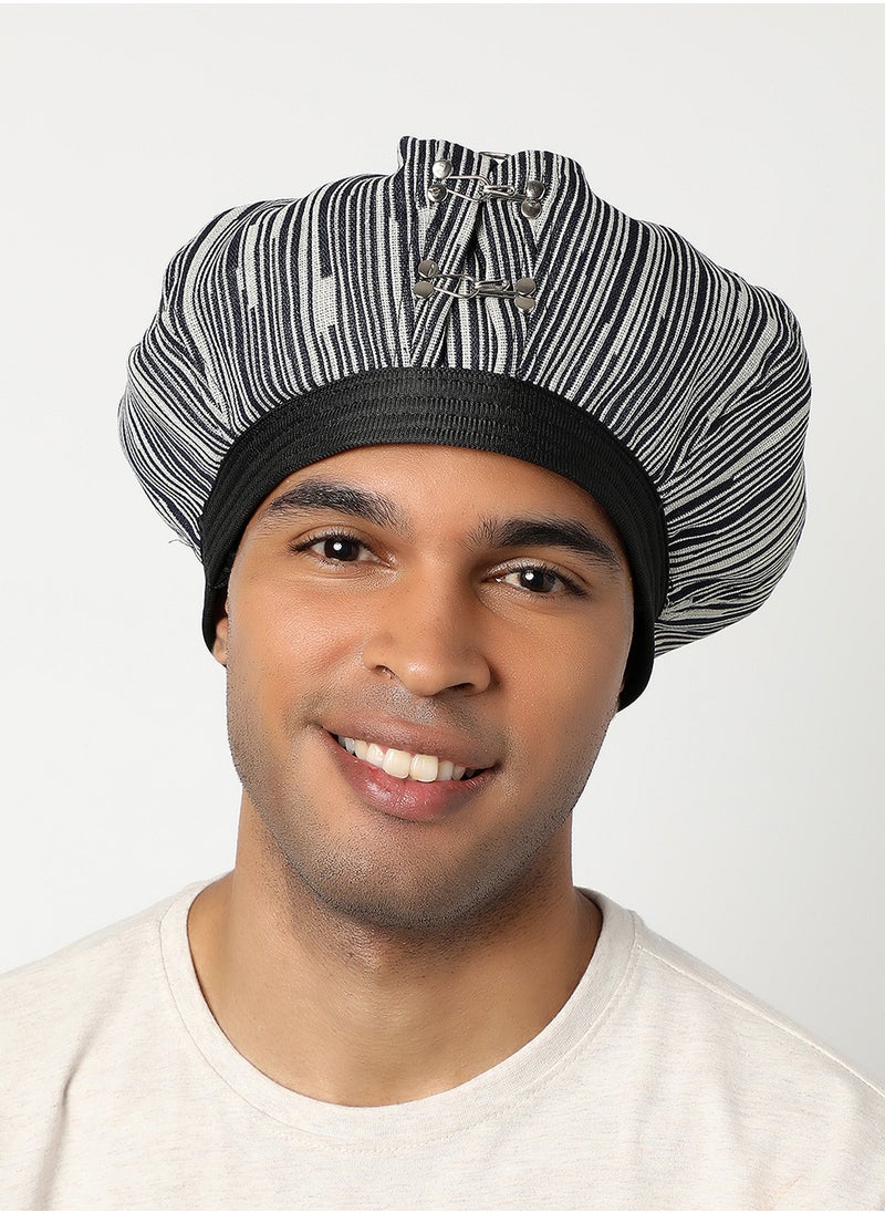 Haute Sauce Black & White Textured Bakerboy Hat  - Image 2