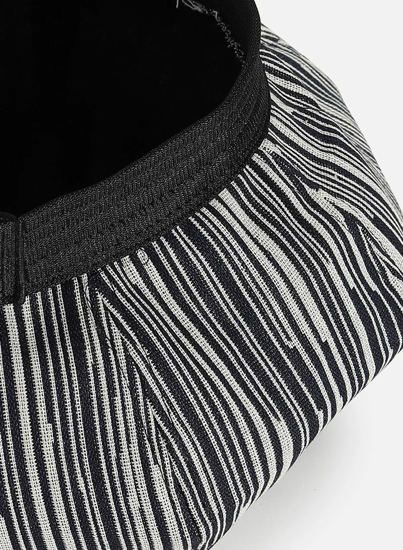 Haute Sauce Black & White Textured Bakerboy Hat