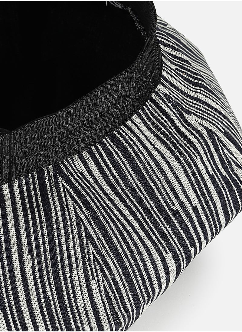 Haute Sauce Black & White Textured Bakerboy Hat  - Image 4