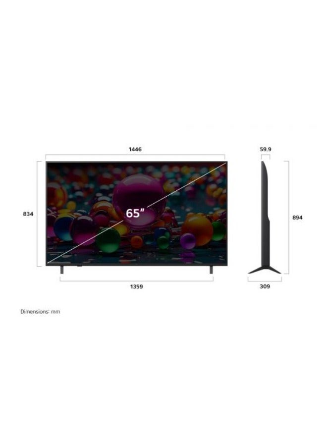 إل جي تلفاز LG مقاس 65 بوصة 4K UHD ذكي LED مع جهاز استقبال مدمج - 65UA85006LA - Image 2