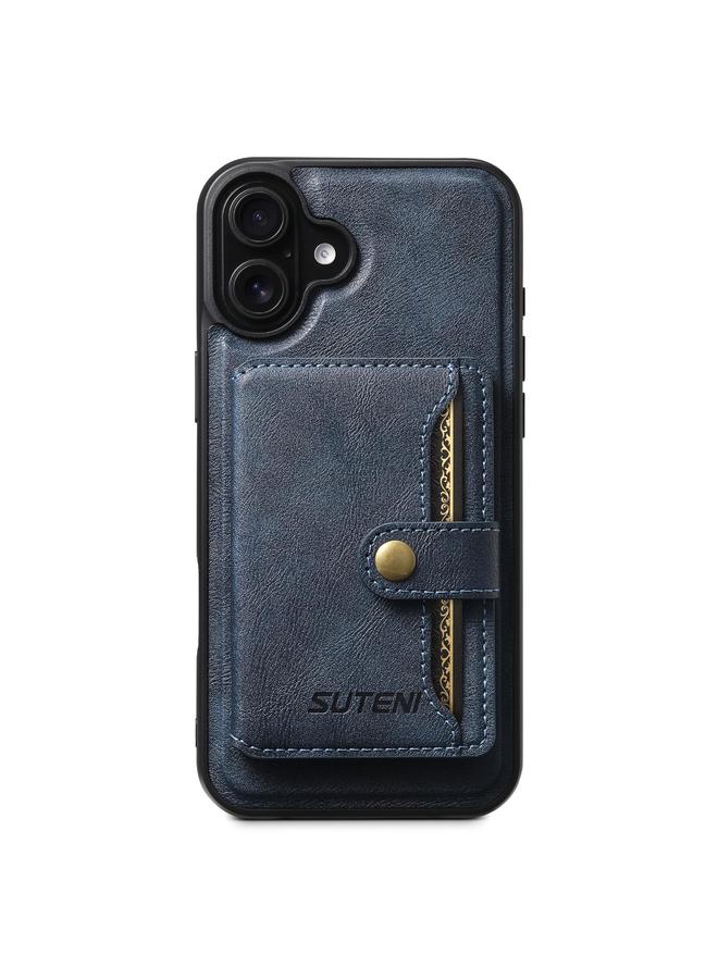 Suteni Case For iPhone 16 M4 Magnetic Card Bag MagSafe Leather Phone Case - Image 1