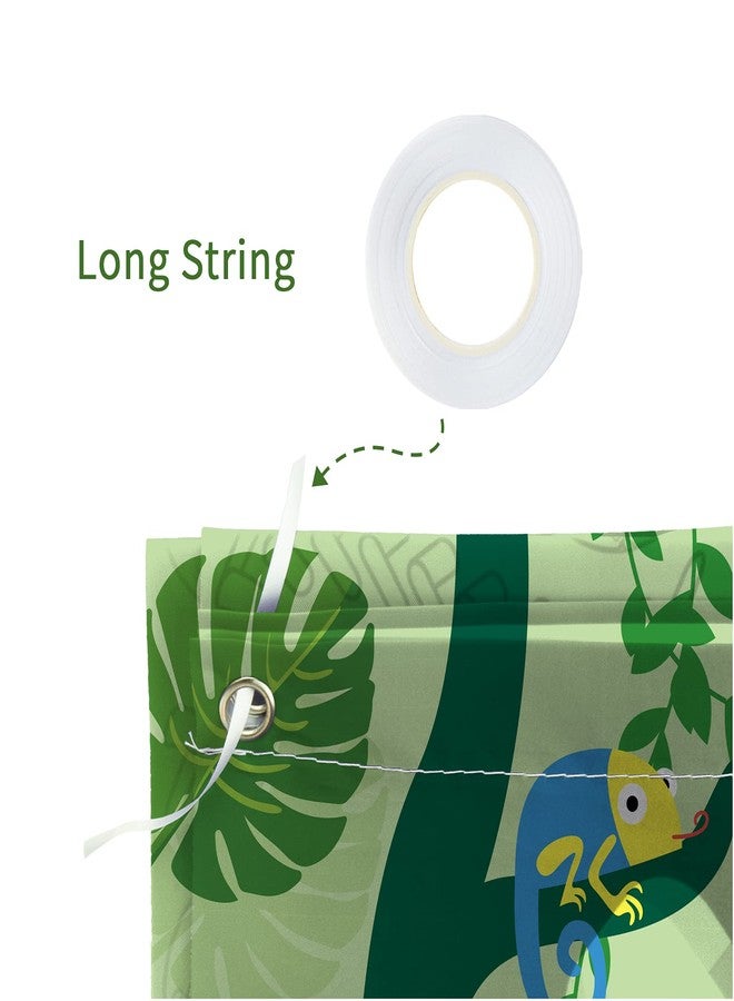 Helewilk Wild One Jungle Banner, Green, 1st Birthday/Baby Shower Decor, 112.0x19.0 inches, Polyester - Image 3