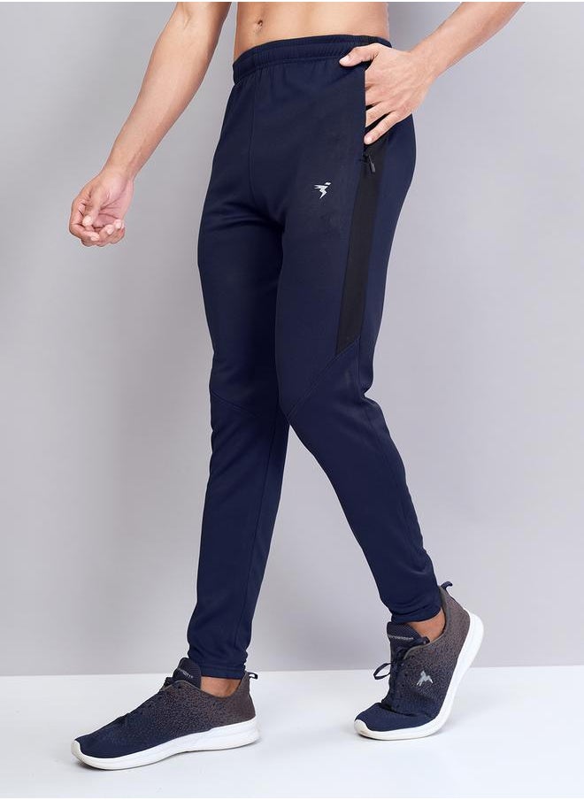 Technosport Men Solid Slim Fit Track Pants with TECHNO DRY by Styli  - Image 3