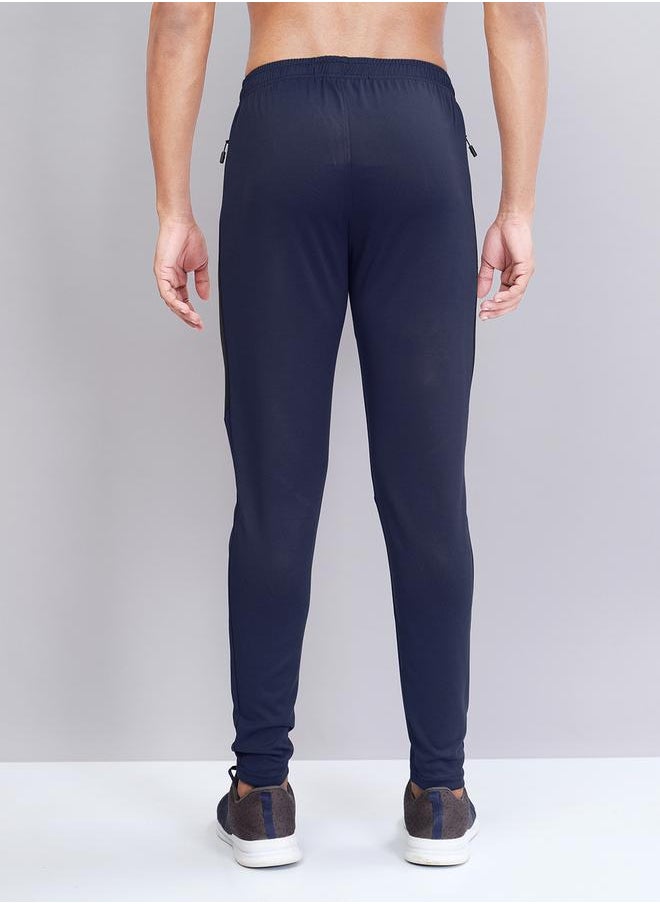 Technosport Men Solid Slim Fit Track Pants with TECHNO DRY by Styli  - Image 4