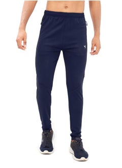 Technosport Men Solid Slim Fit Track Pants with TECHNO DRY by Styli  - Image 1
