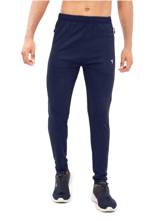 Technosport Men Solid Slim Fit Track Pants with TECHNO DRY by Styli  - Image 1