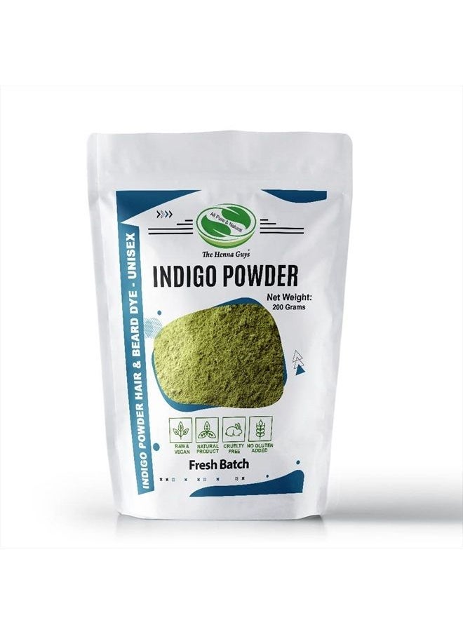 The Henna Guys 200 Grams INDIGO POWDER For Hair Dye/Color - The Henna Guys  - Image 1