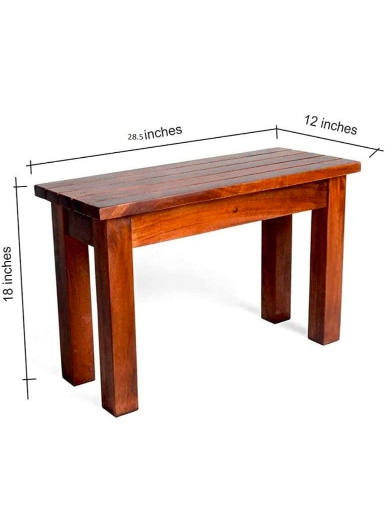 IThree IThree Solid sheesham Wood Solid Sheesham Wood 2 Seater Sitting Bench for Home and Living Room Honey Finish  - Image 2