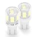 Hylroe 2825 921 168 194 W5W T5 T10 Wedge Miniature Bulbs 2W Ultra Bright 6000K Daylight White Replaces for Car Interior Lighting Tail Map Dome License Plate Side Marker Tag Cab Trunk HeadLight Bulbs 2 Pack - Image 2